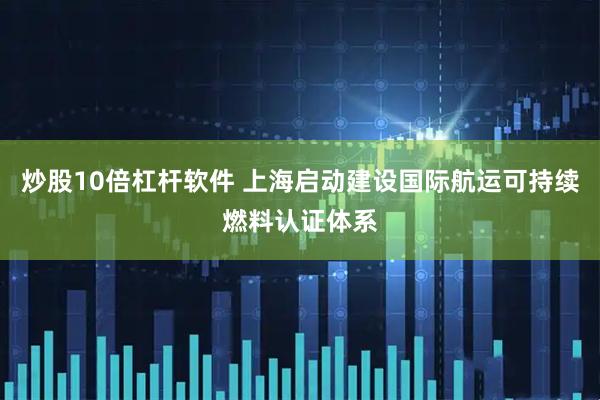 炒股10倍杠杆软件 上海启动建设国际航运可持续燃料认证体系