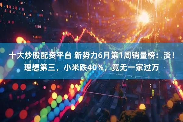 十大炒股配资平台 新势力6月第1周销量榜：淡！理想第三，小米跌40%，竟无一家过万